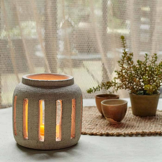Rustic Cement Lantern