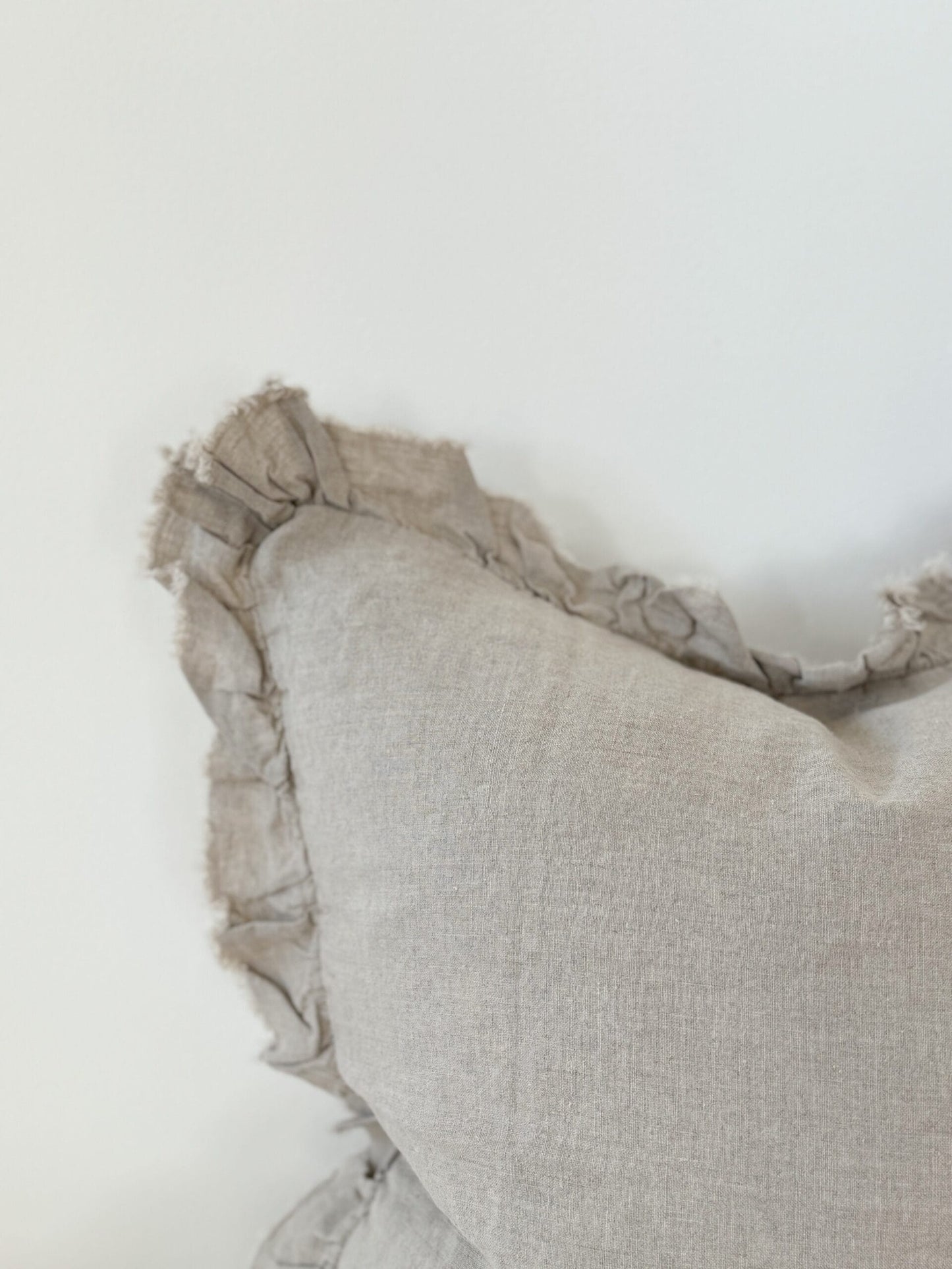 Large Natural Ruffle Cushion Cover