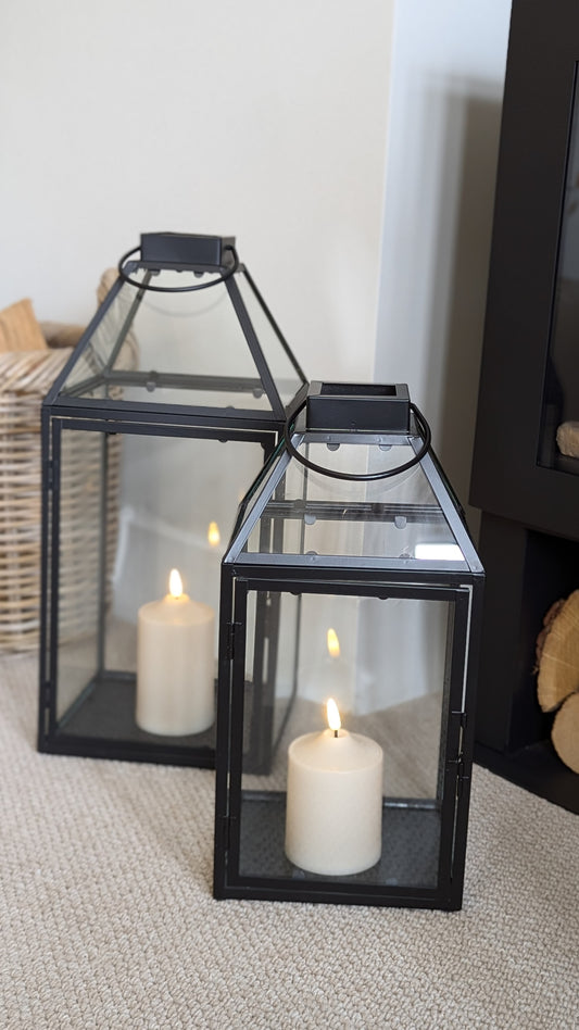 Set of 2 Black Lanterns