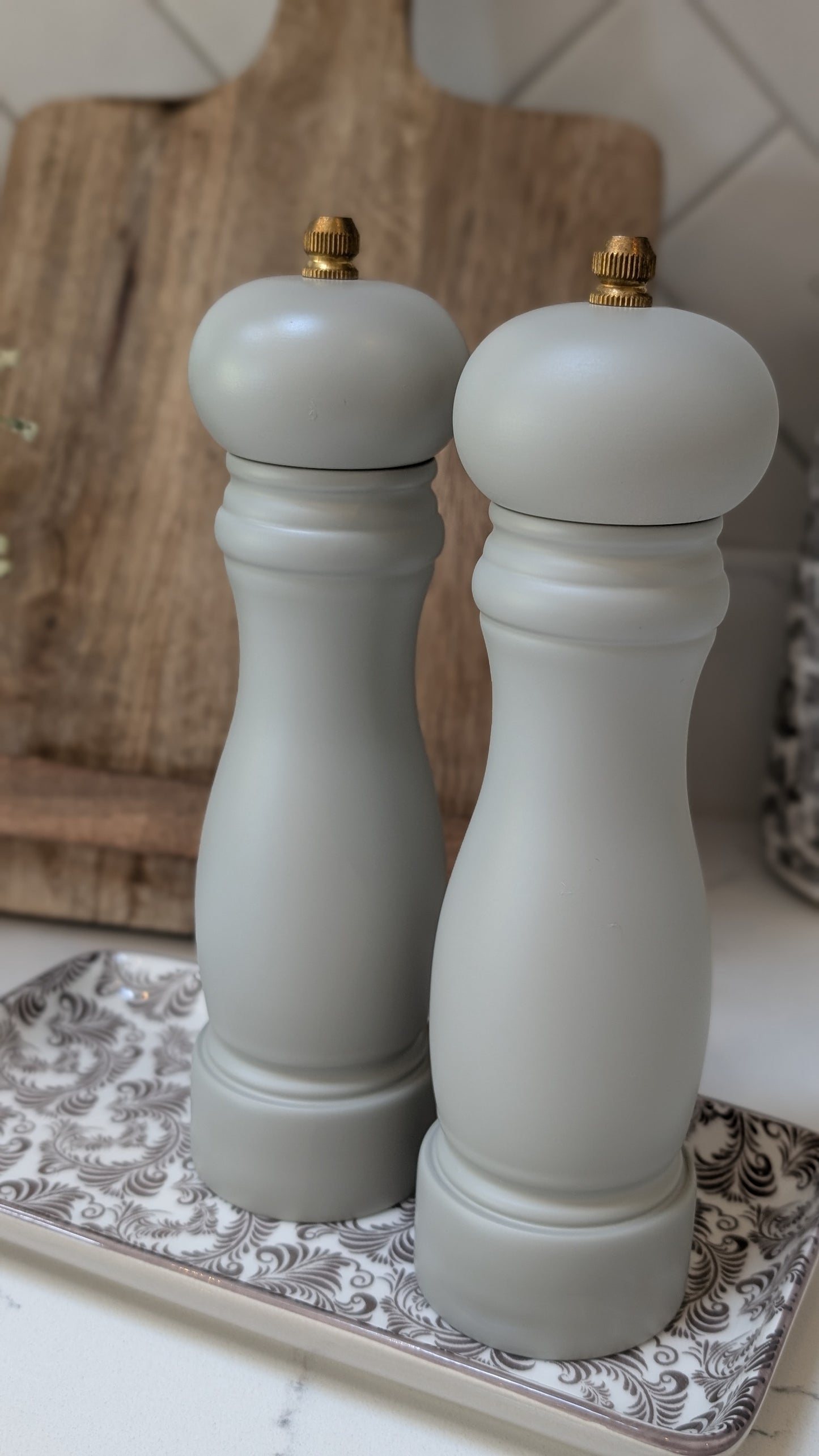 Salt and Pepper Grinder Set Latte