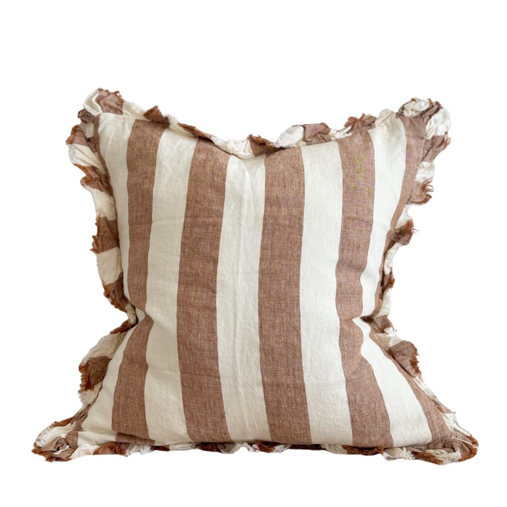 Wide Stripe Rust Cushion Cover