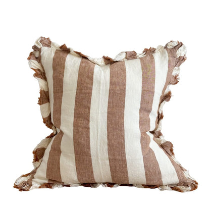 Wide Stripe Rust Cushion Cover