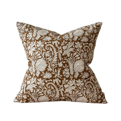Vintage Floral Rust Cushion Cover