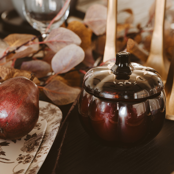 Amber Pumpkin Jar Candle