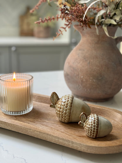Set of 2 Glazed Acorns