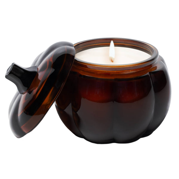 Amber Pumpkin Jar Candle