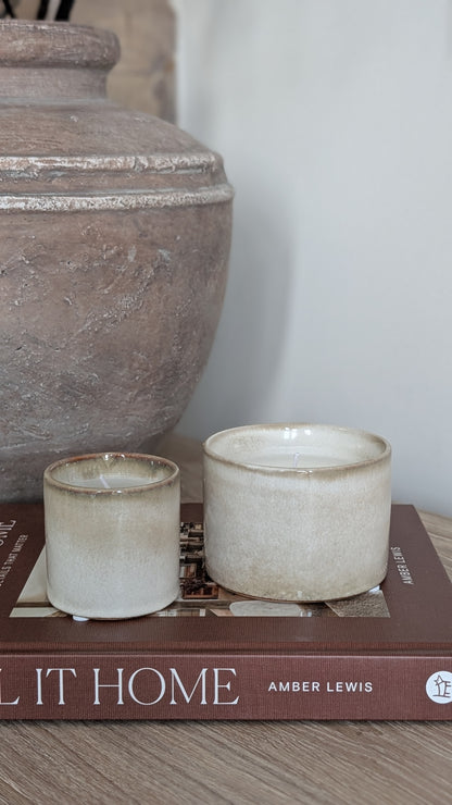 Set of 2 Ceramic Candles