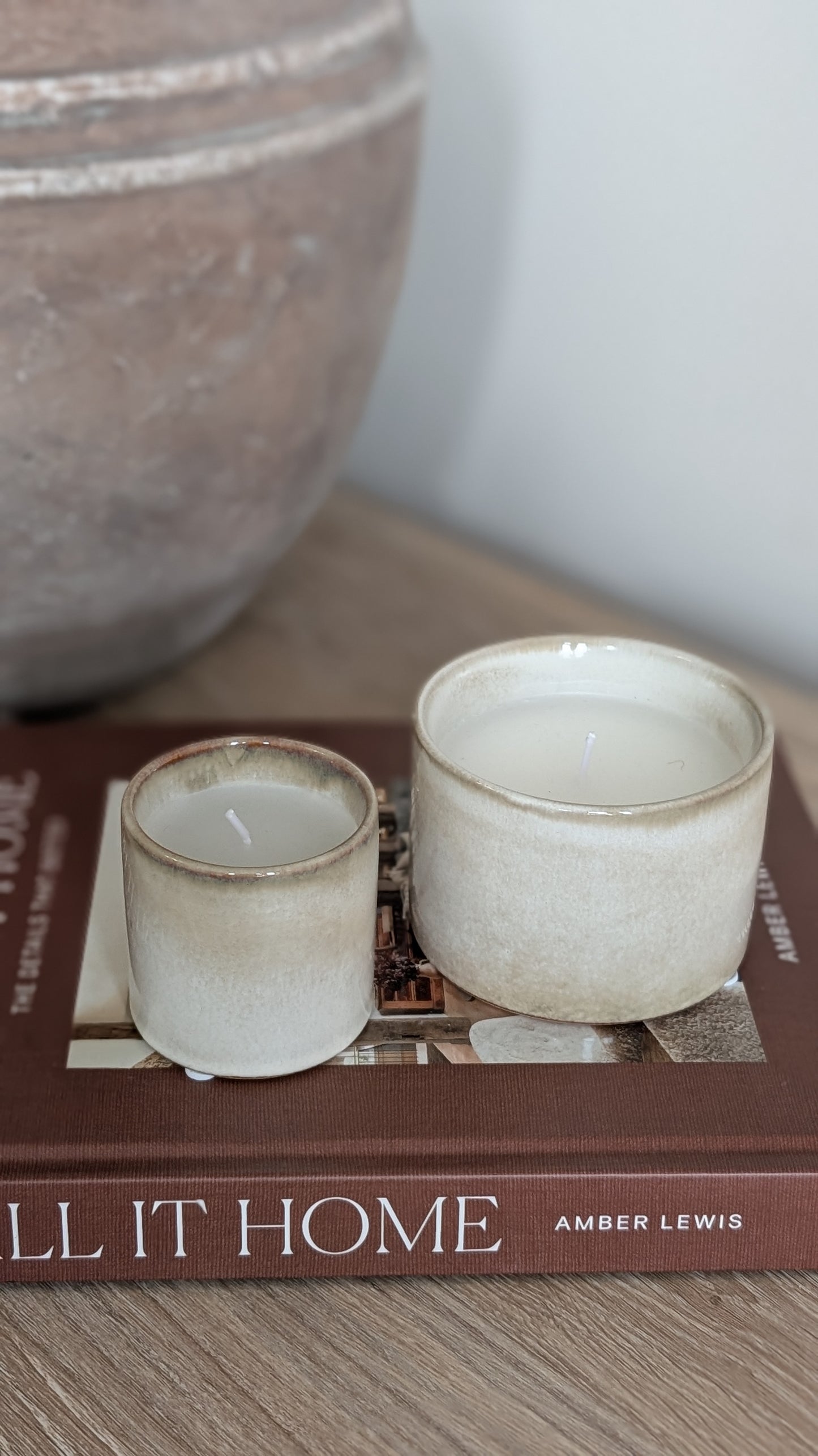 Set of 2 Ceramic Candles