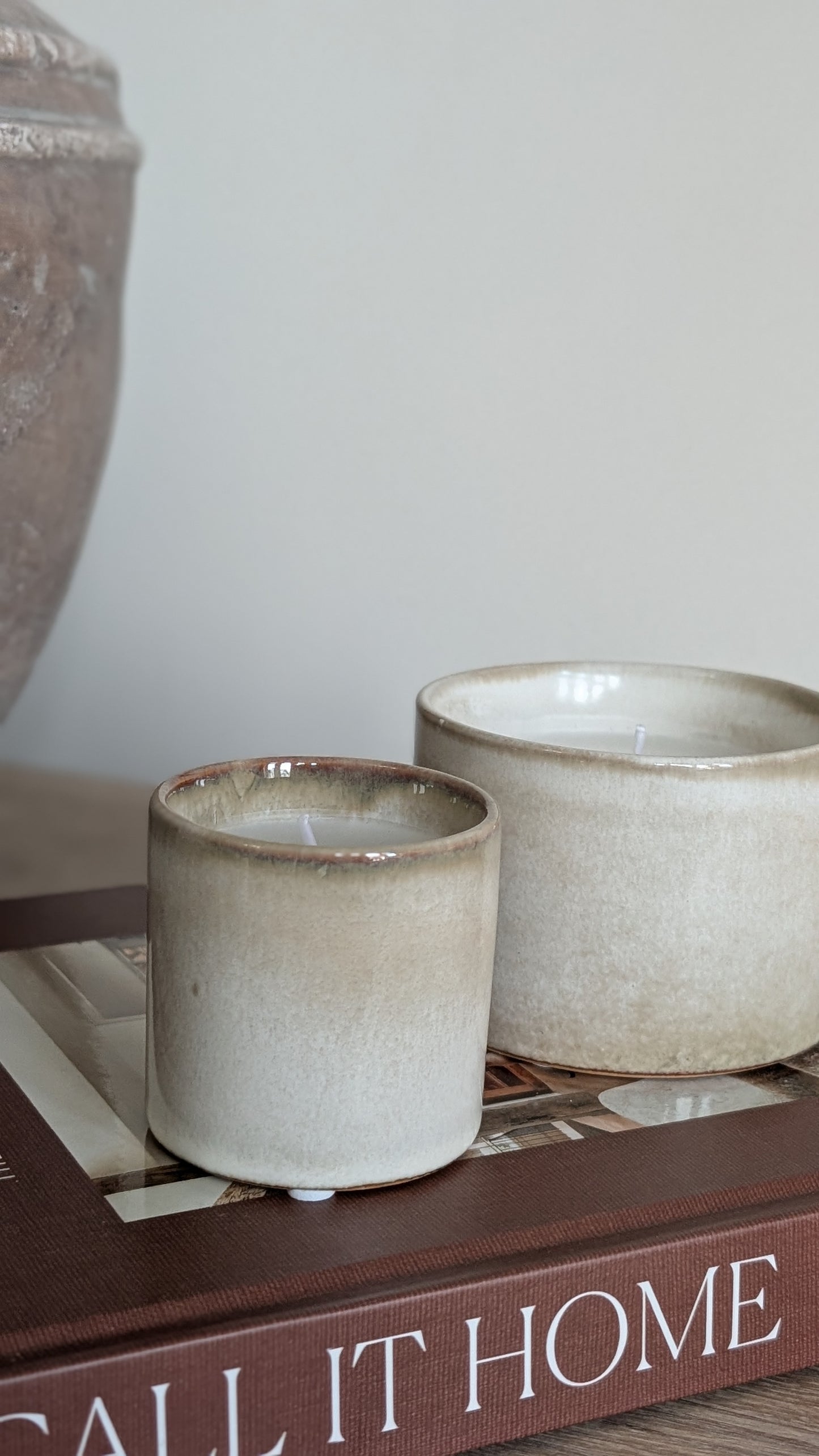 Set of 2 Ceramic Candles