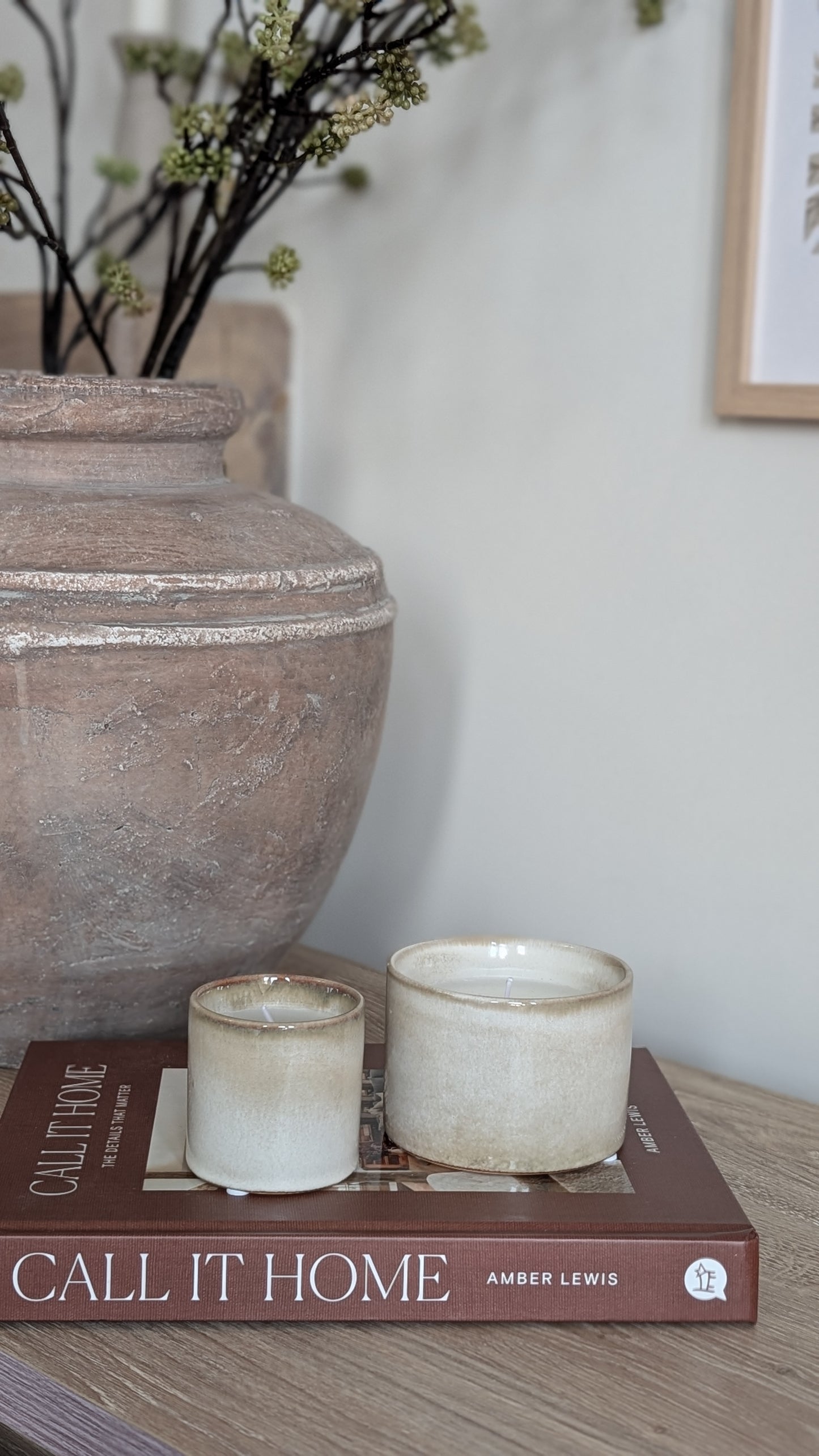 Set of 2 Ceramic Candles