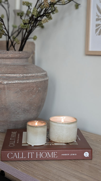 Set of 2 Ceramic Candles