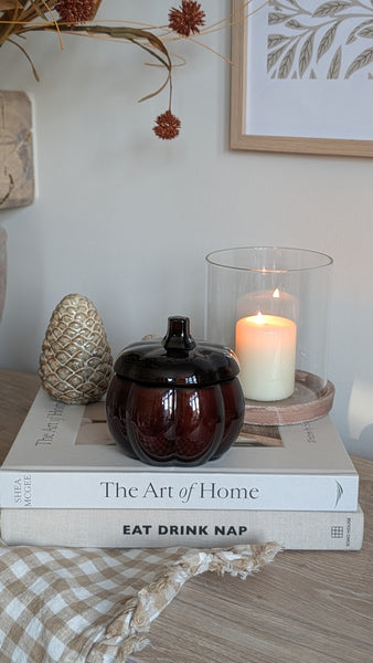 Amber Pumpkin Jar Candle
