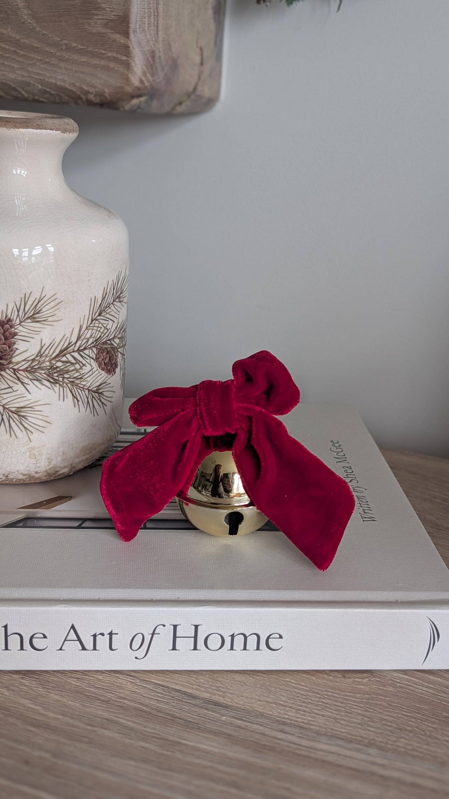 Bell with Velvet Ribbon Bow