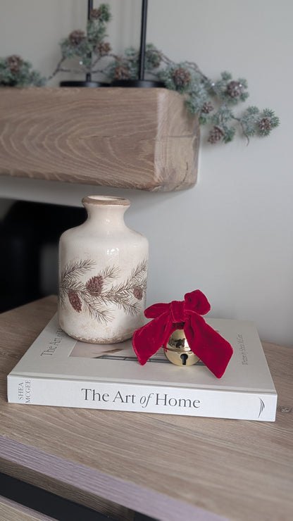 Bell with Velvet Ribbon Bow