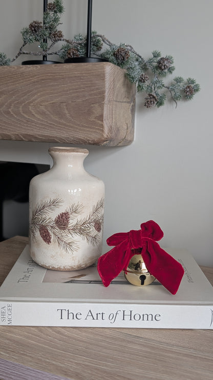 Bell with Velvet Ribbon Bow