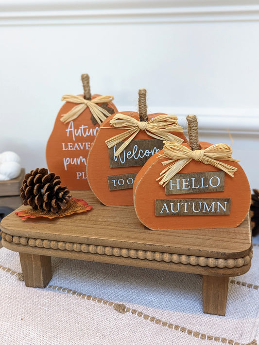 Wooden Pumpkin Blocks