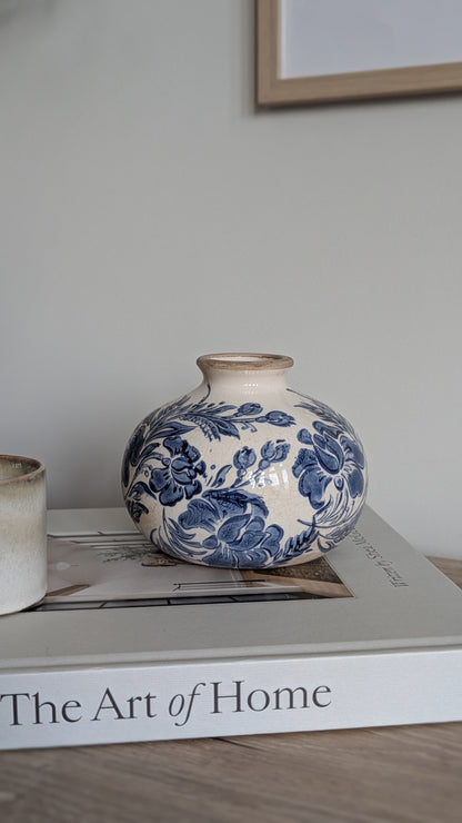 Blue Floral Mini Vase