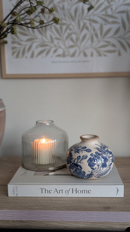 Blue Floral Mini Vase