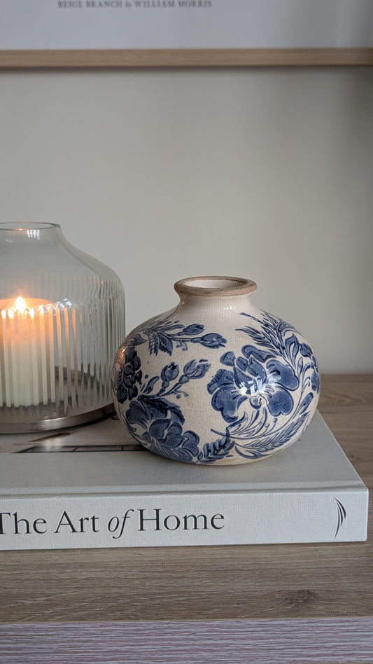 Blue Floral Mini Vase