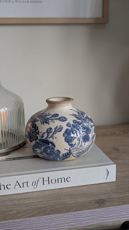 Blue Floral Mini Vase
