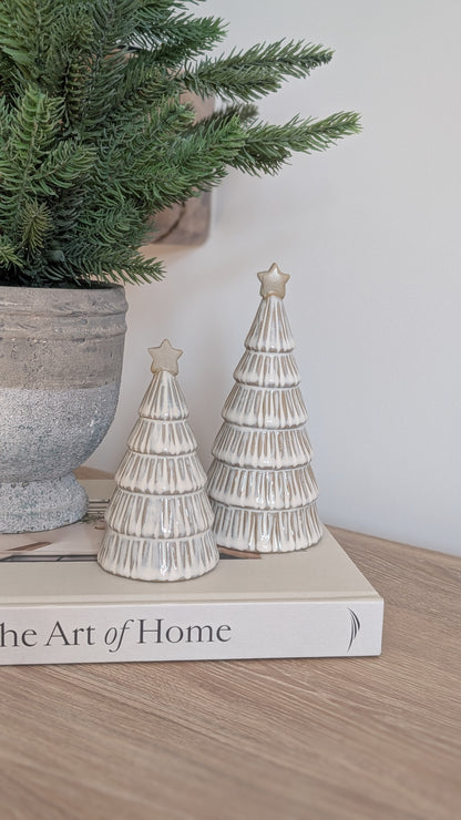 Star Topped Ceramic Trees,