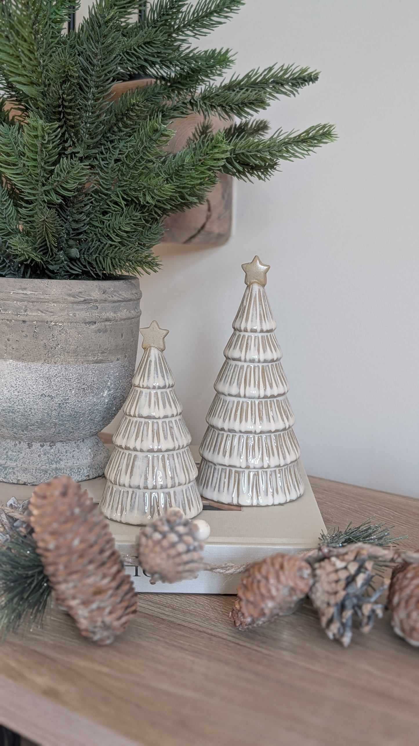 Star Topped Ceramic Trees,