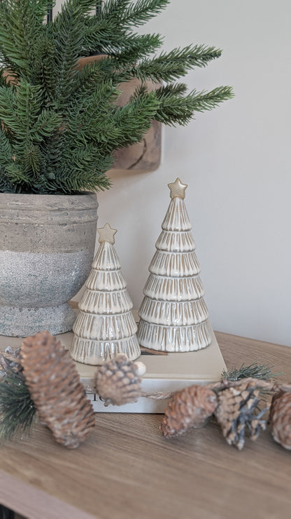 Star Topped Ceramic Trees,