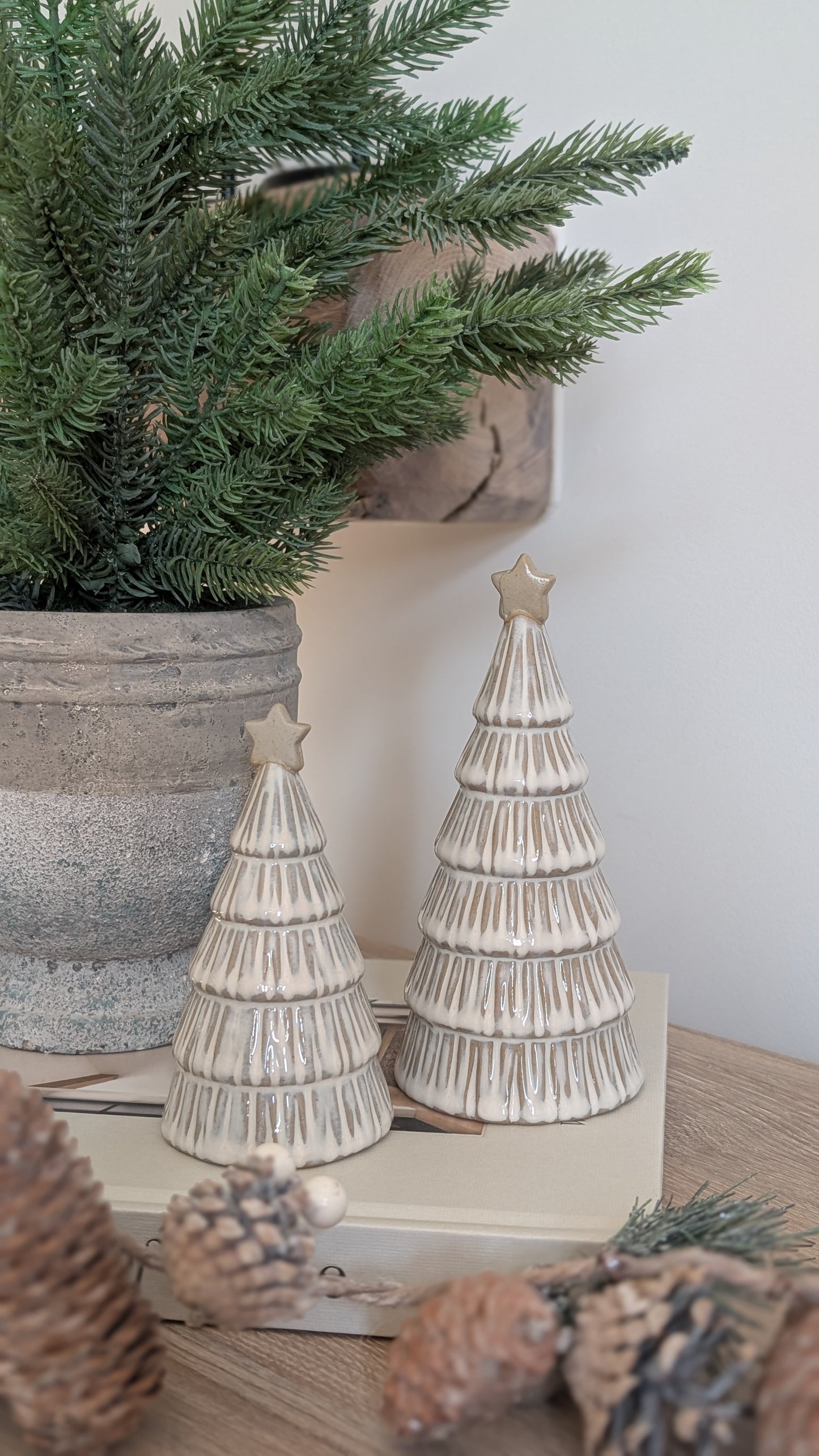 Star Topped Ceramic Trees,
