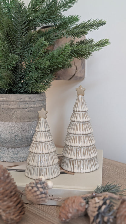 Star Topped Ceramic Trees,