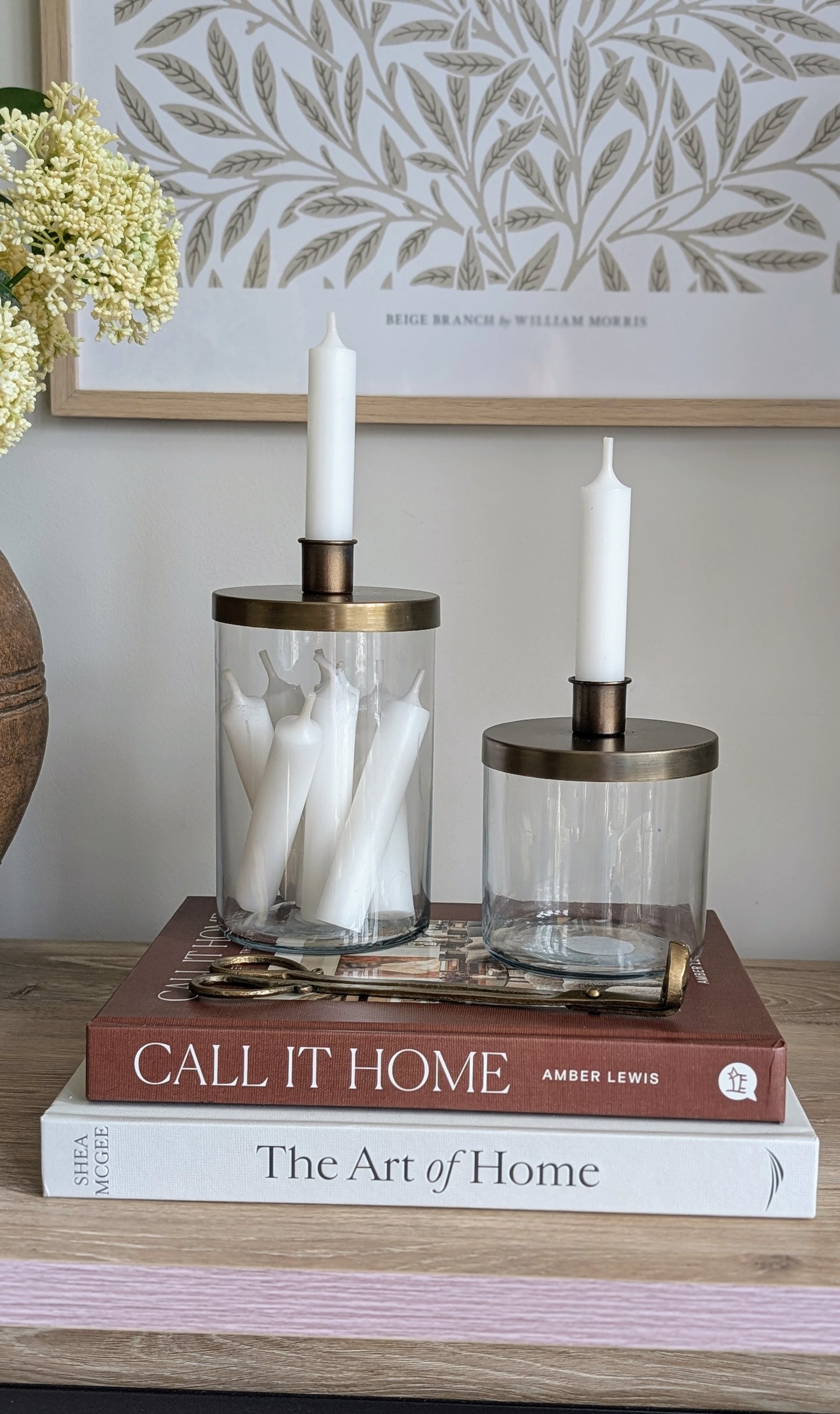 Antique Brass Dinner Candle Holder