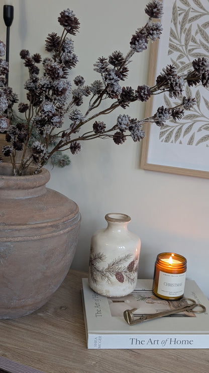 Snowy Pine Cone Spray