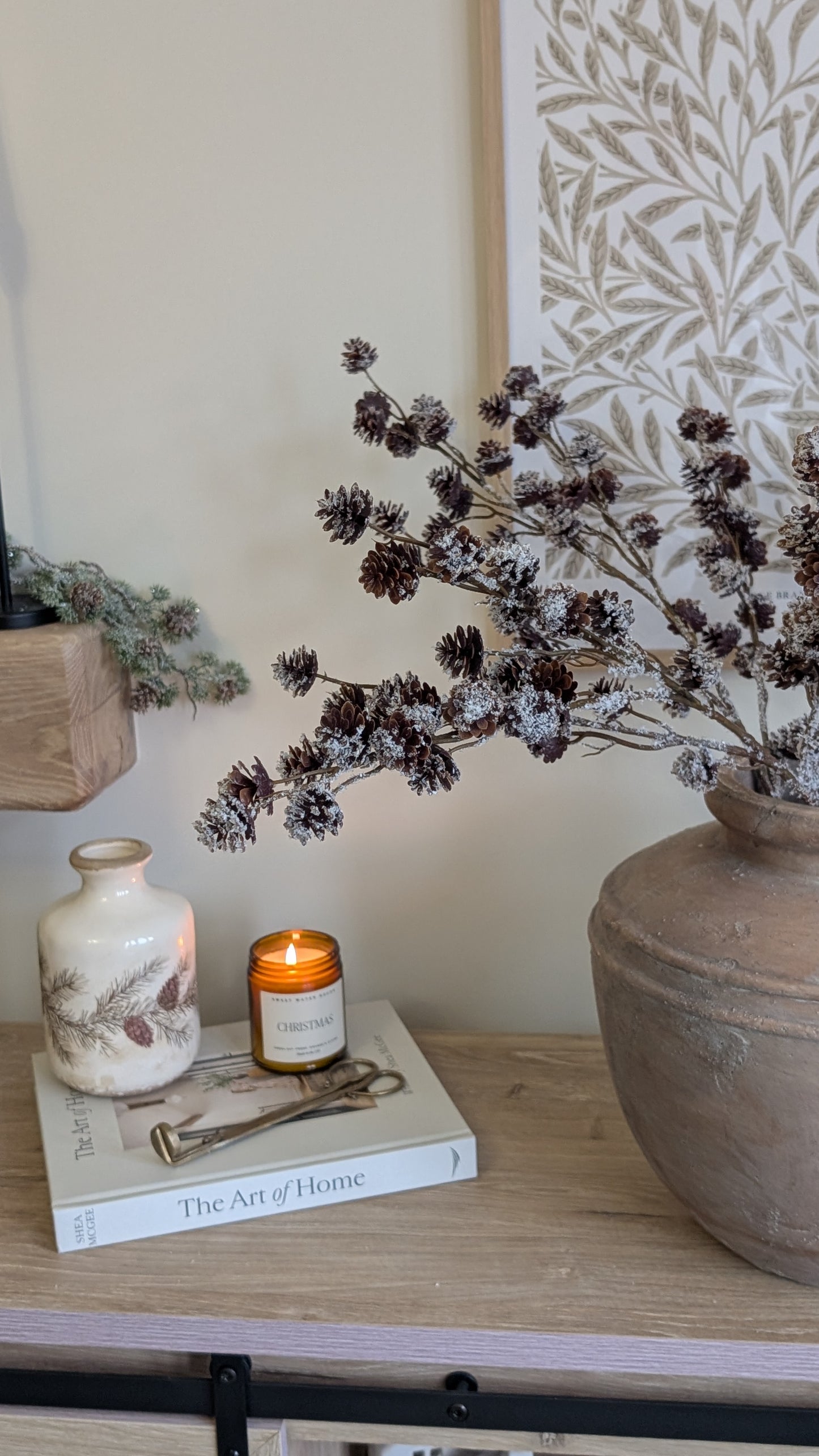 Snowy Pine Cone Spray