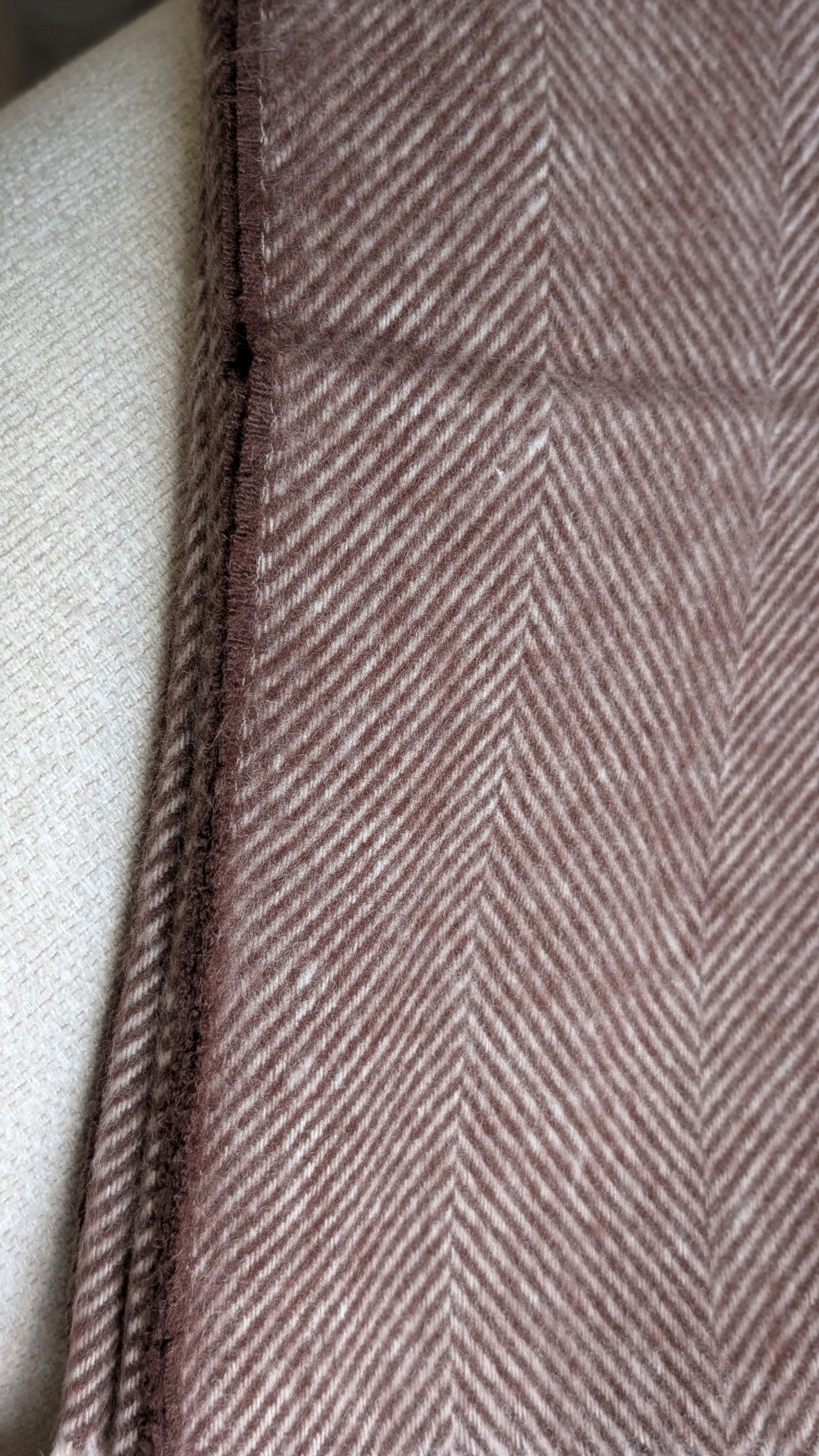 Dark Brown Herringbone Throw