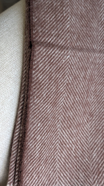 Dark Brown Herringbone Throw