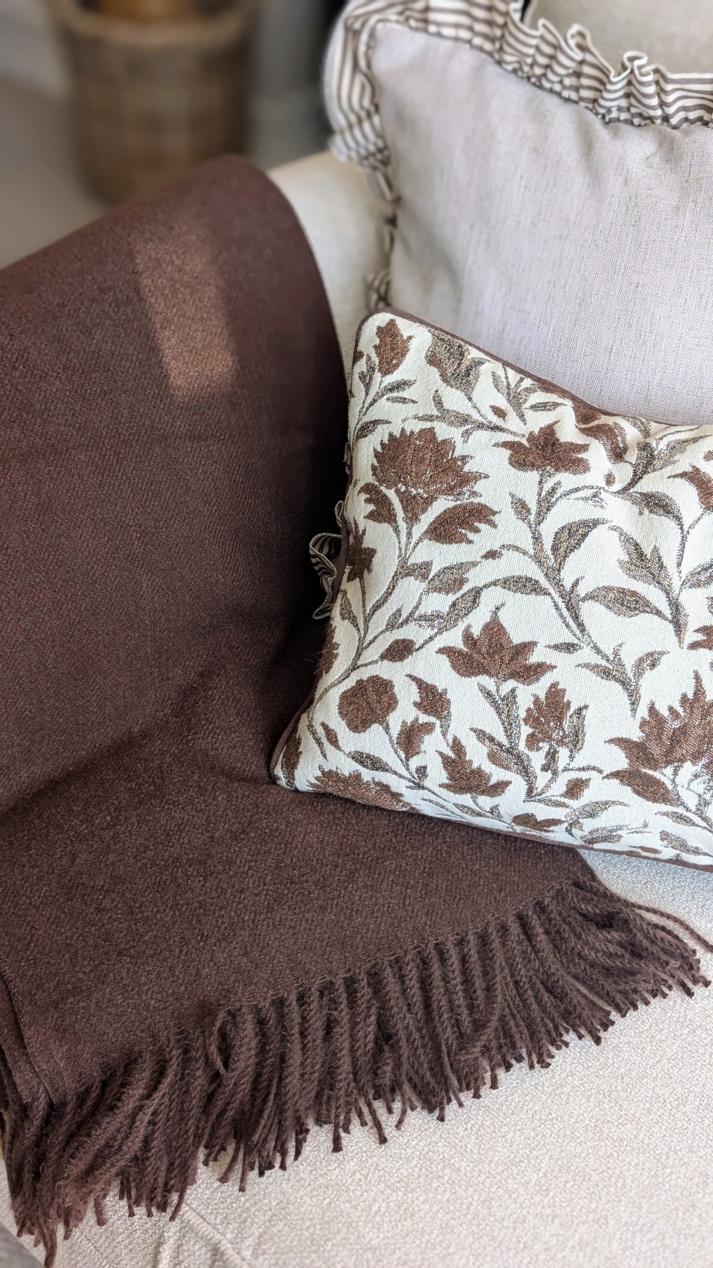 Dark Brown Throw