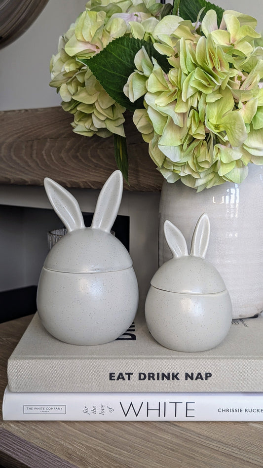 Speckled Ceramic Bunny Pots