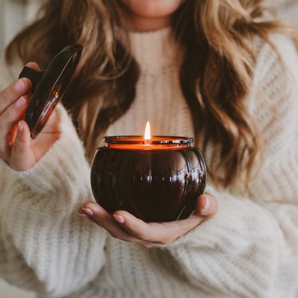 Amber Pumpkin Jar Candle