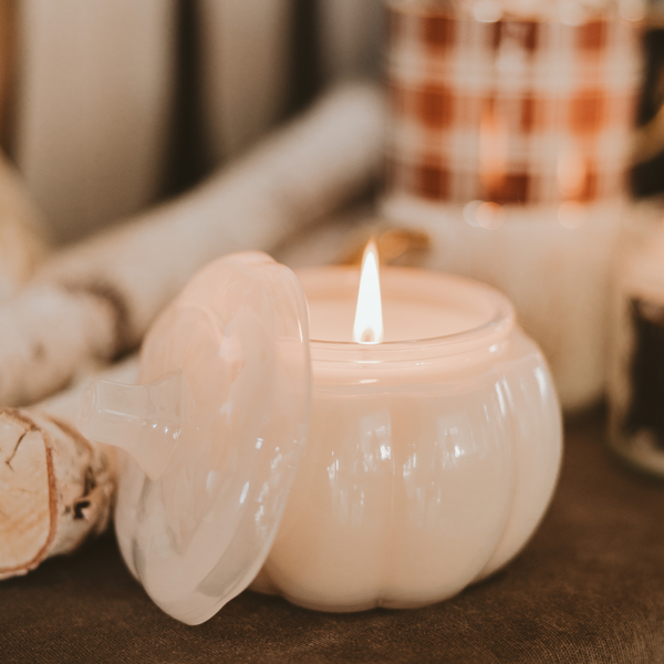 White Pumpkin Jar Candle