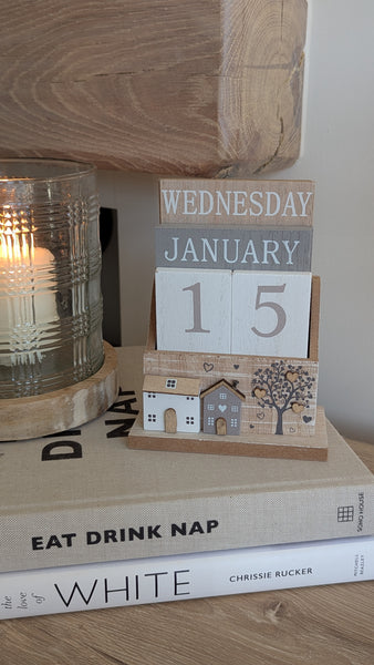 Wooden Calendar Block