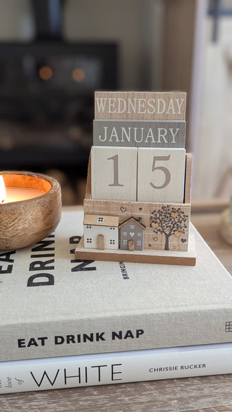 Wooden Calendar Block