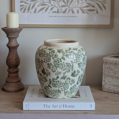 Green Floral Vase