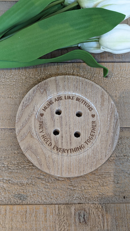 Wooden Button Coaster