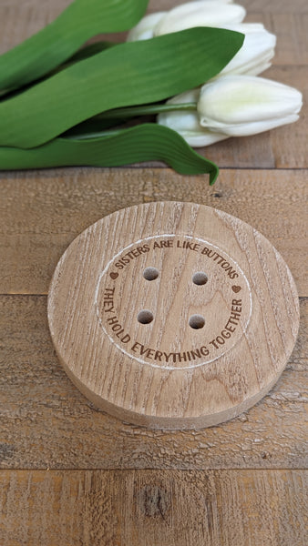 Wooden Button Coaster