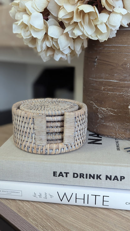 Rattan Coaster Set