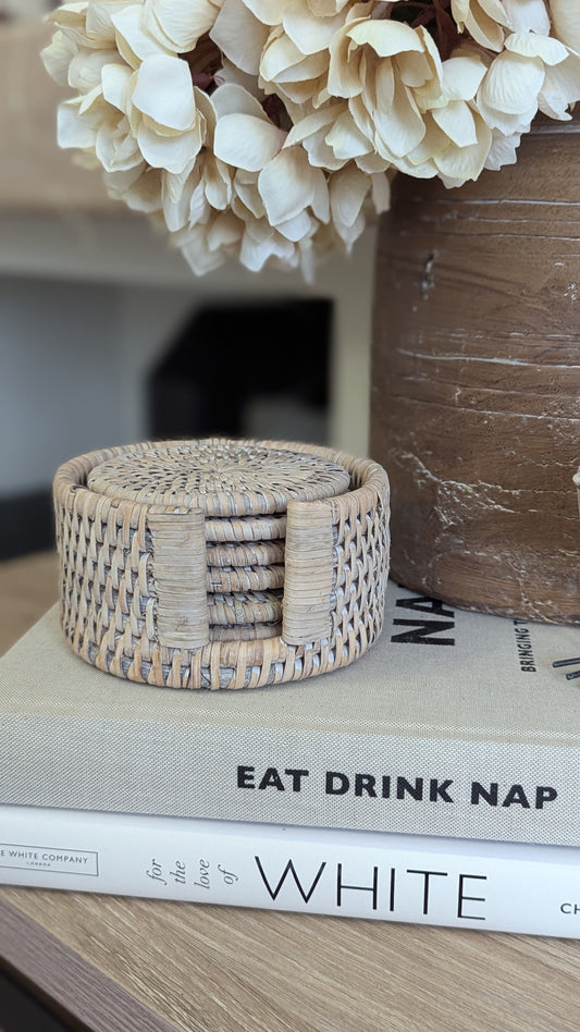 Rattan Coaster Set