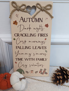 Autumn Heart Plaque