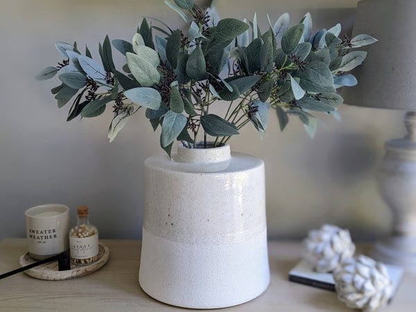 Perfectly Imperfect Glazed Cylindrical Vase