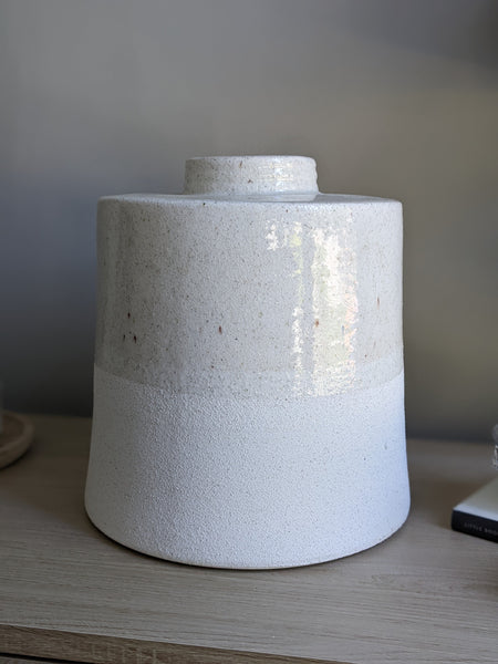 Perfectly Imperfect Glazed Cylindrical Vase