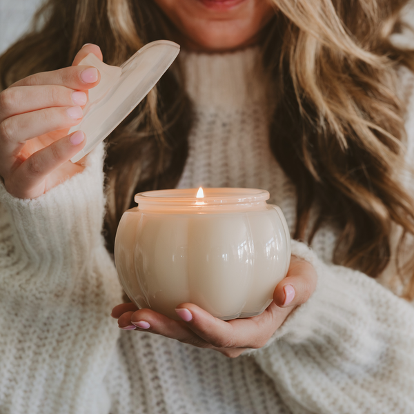 White Pumpkin Jar Candle