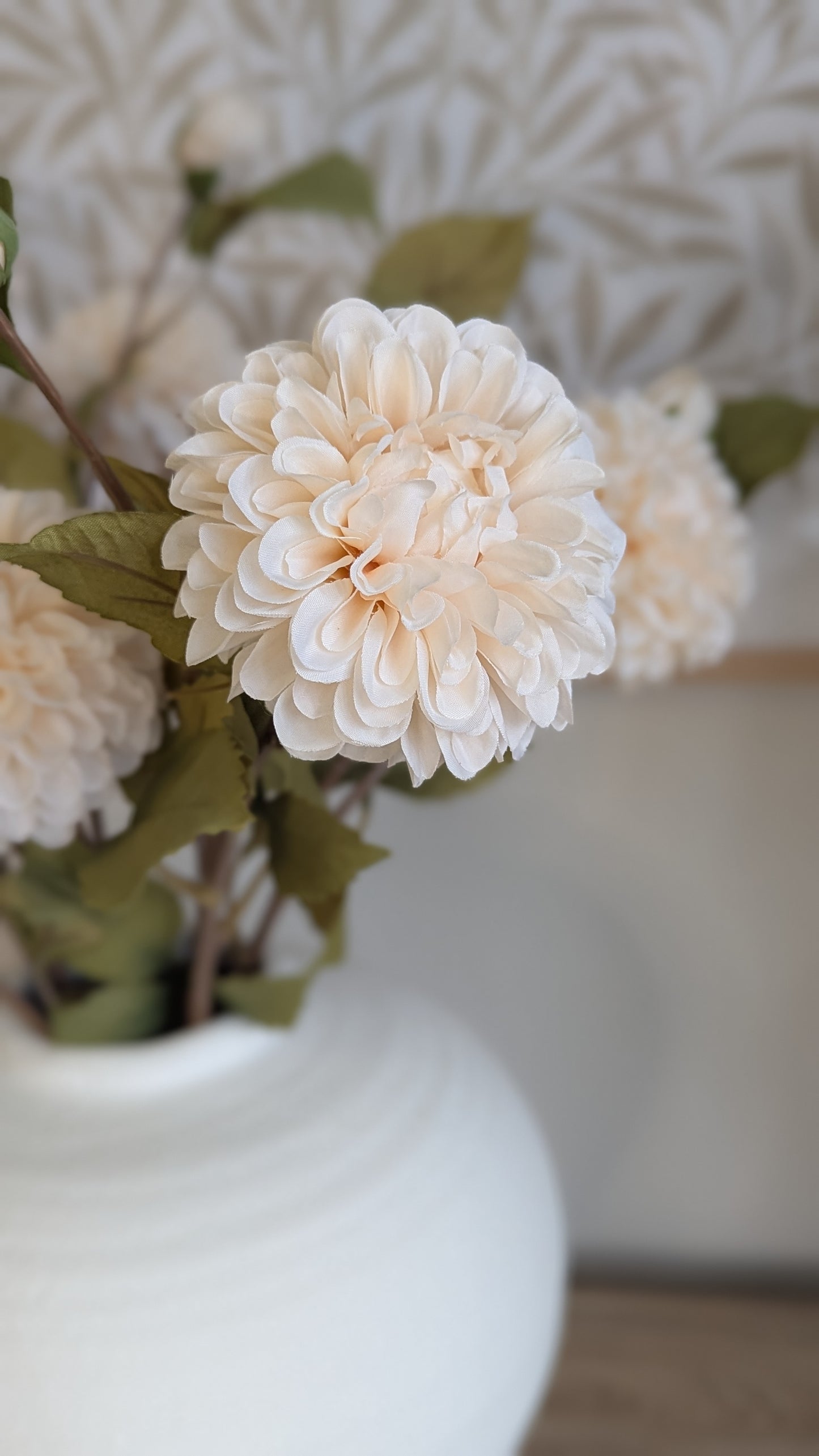 White Dahlia Stem